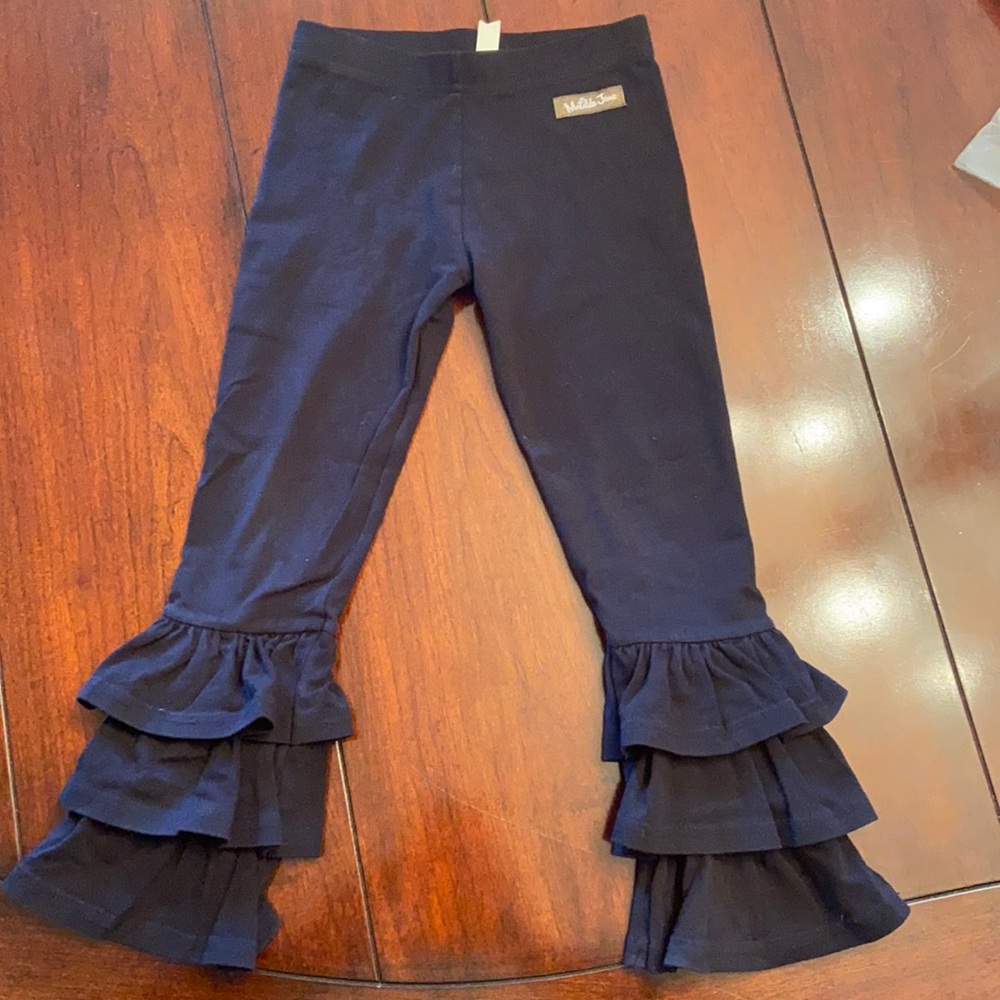 EUC 4T Matilda Jane BLACK Benny’s ruffle pants